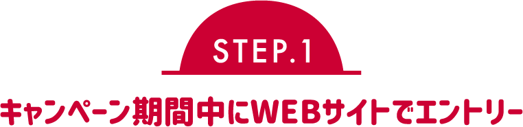 STEP.1 キャンペーン期間中にWEBサイトでエントリー