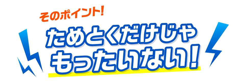 そのポイント！ためとくだけじゃもったいない！