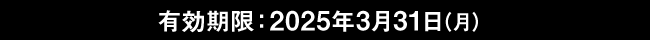 有効期限:2025年3月31日(月)