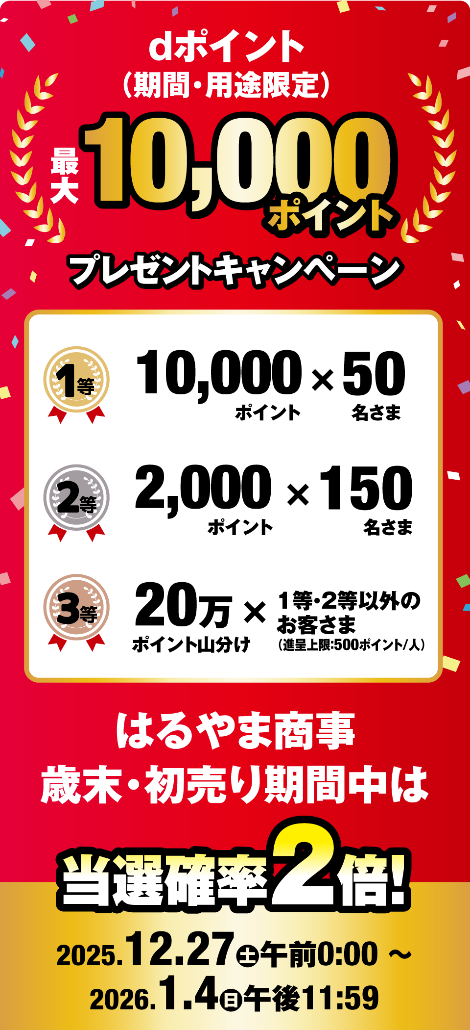 11/30までのエントリーでdポイント 3,000ポイント（期間・用途限定） もれなくプレゼント！