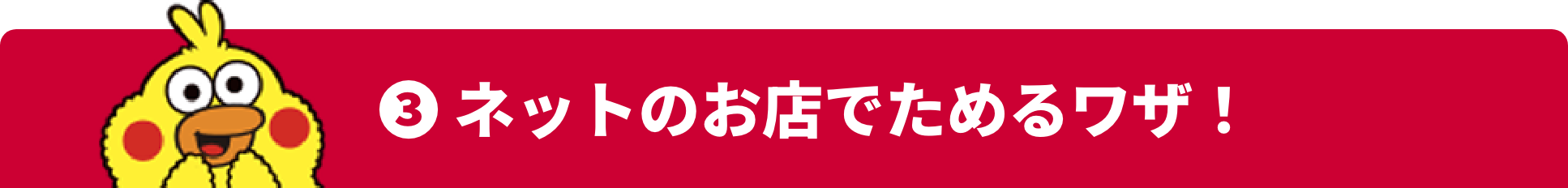 ❸ ネットのお店でためるワザ！