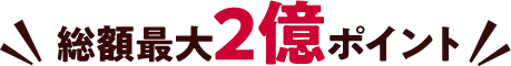 総額最大2億ポイント