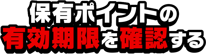 保有ポイントの有効期限を確認する