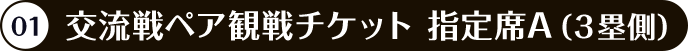 1:交流戦ペア観戦チケット 指定席A（3塁側）
