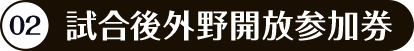 2:試合後外野開放参加券