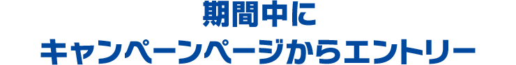 期間中にキャンペーンページからエントリー
