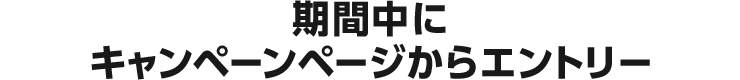 期間中にキャンペーンページからエントリー