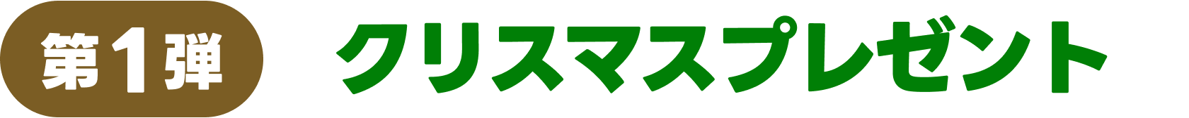 第1弾 クリスマスプレゼント