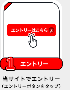 条件1：エントリー：当サイトでエントリー（エントリーボタンをタップ）