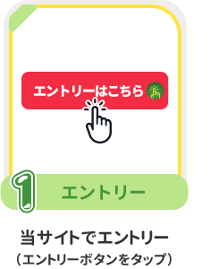 条件1：エントリー：当サイトでエントリー（エントリーボタンをタップ）