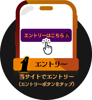 条件1：エントリー：当サイトでエントリー（エントリーボタンをタップ）