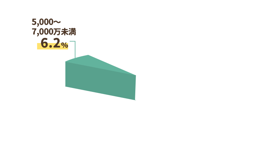 5,000～7,000万未満6.2％