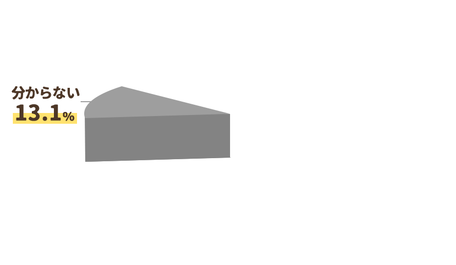 分からない13.1％