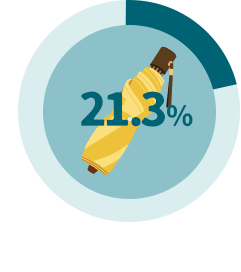 折りたたみ傘21.3%
